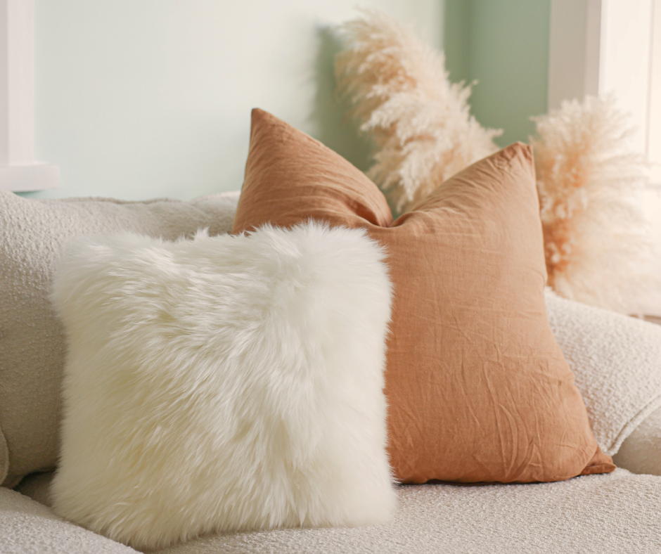 Sheepskin Cushions Double Sided - 45x45cm