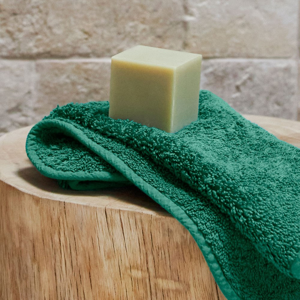 Super Pile Cotton Face Cloth - Emerald
