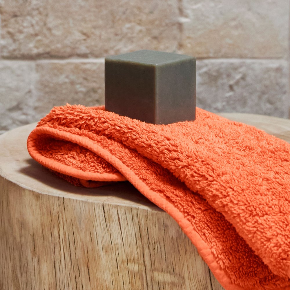 Super Pile Cotton Face Cloth - Orange