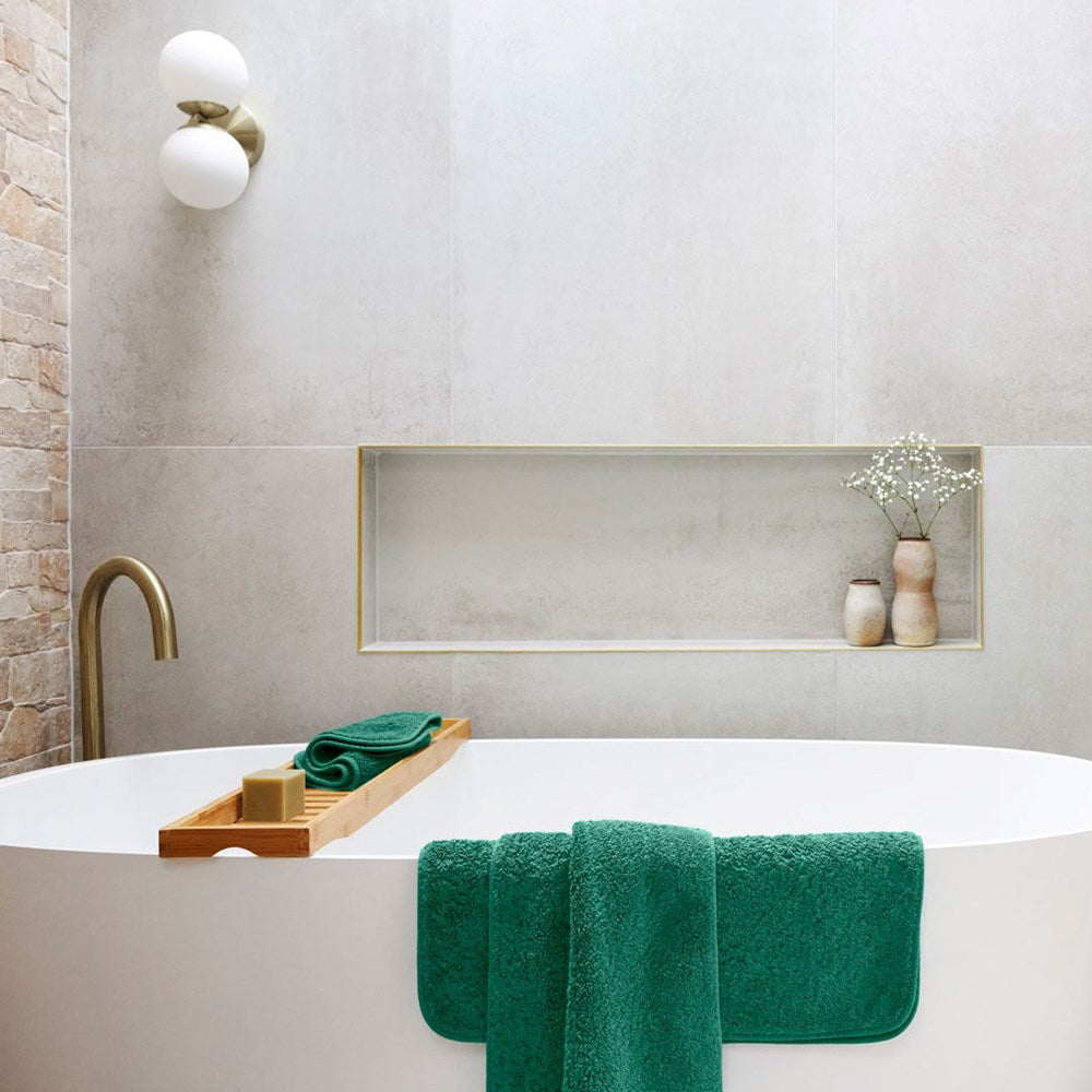 Super Pile Cotton Bathmat - Emerald