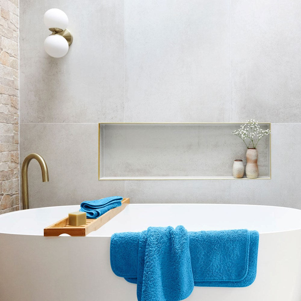 Super Pile Cotton Bathmat - Cyan