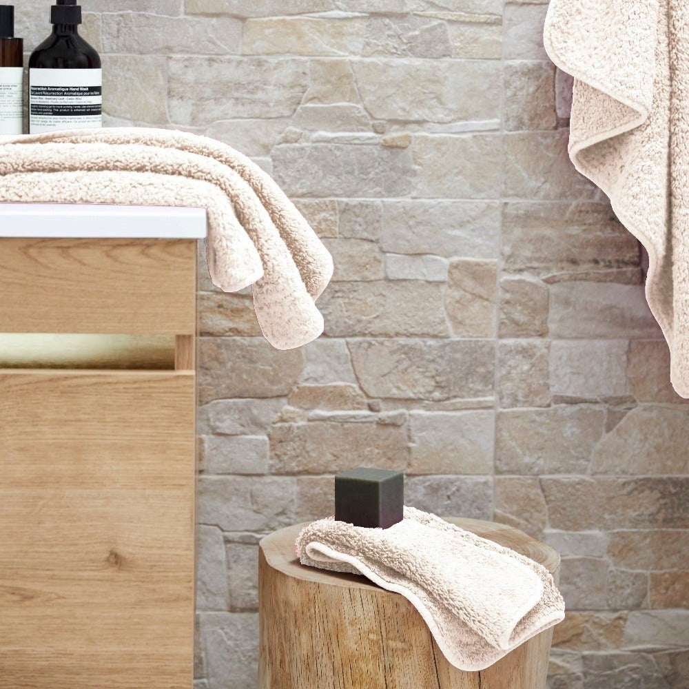 Super Pile Cotton Face Cloth - Raw