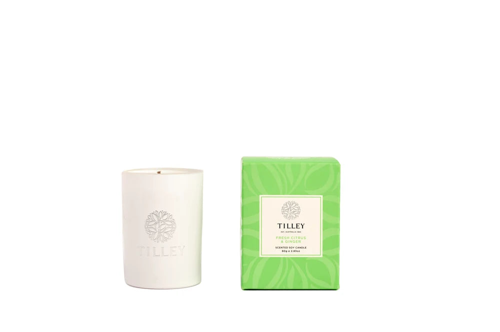 Tilley Candle Fresh Citrus & Ginger 80g Scented Soy