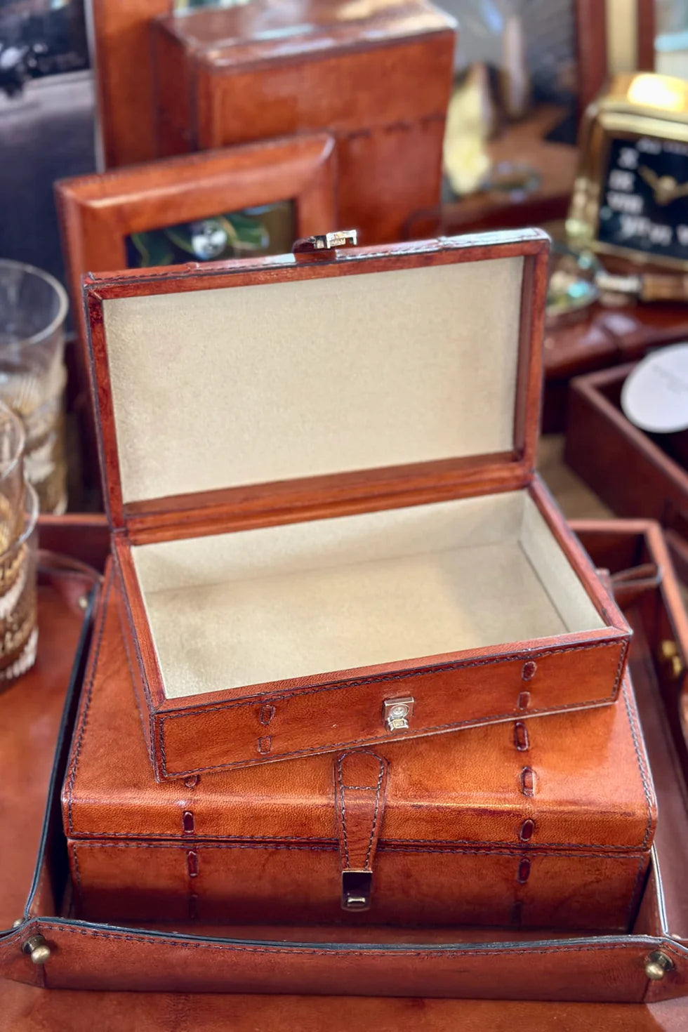 Savoy Leather Storage Box - Medium 24.5 cm