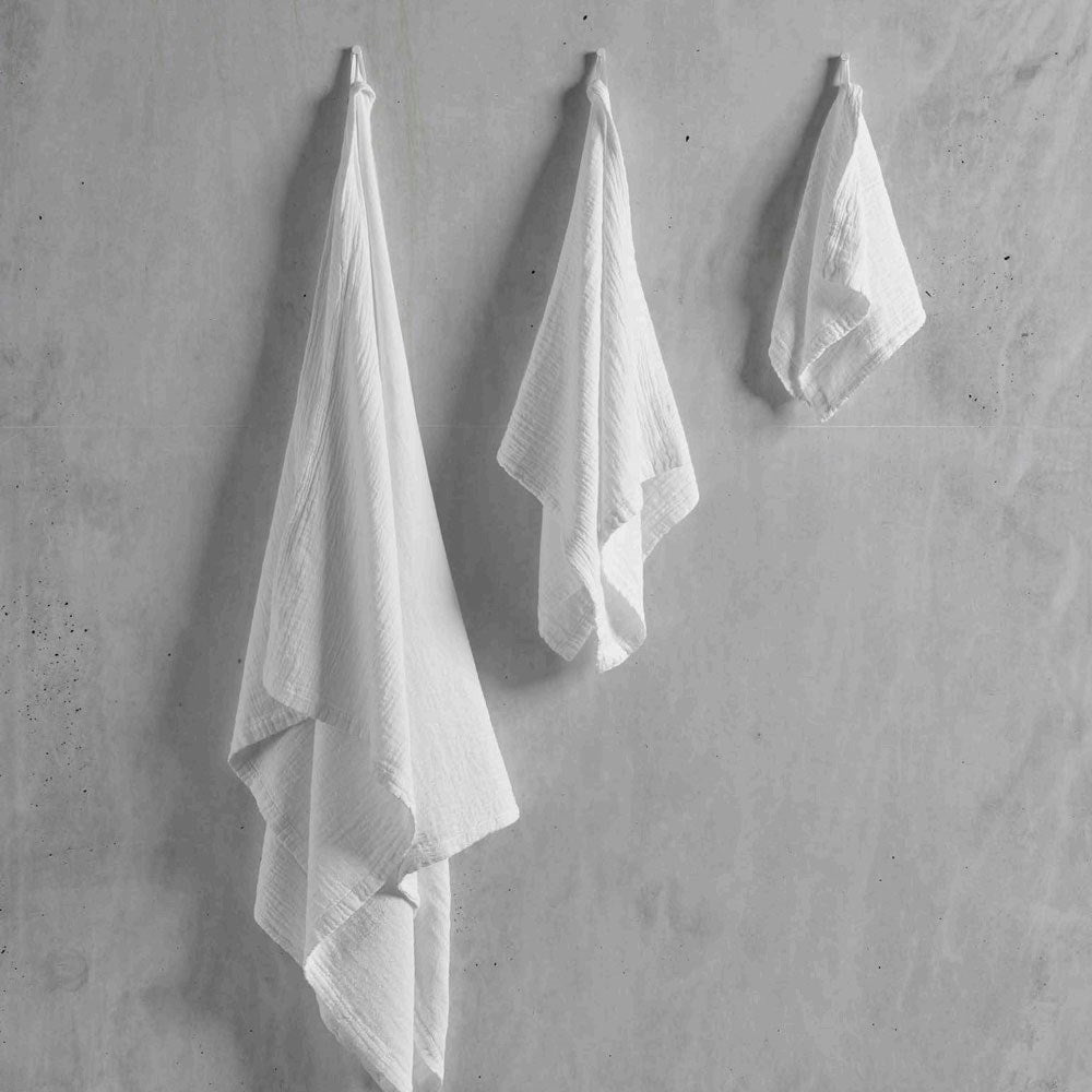 Portuguese Punto Cotton Gauze Bath Towel Pack - Natural
