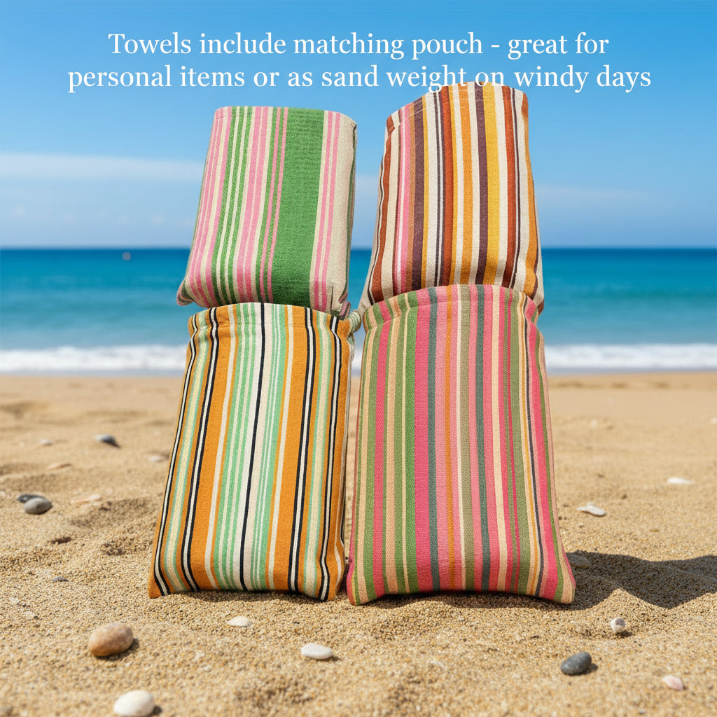 Frankly Cotton Quick Dry Sandless Beach Towels 6 Colour Options 100x180cm