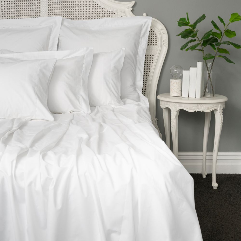 Baksana 500TC Percale Organic Cotton Sheet Separates & Pillowcases - 50cm Drop