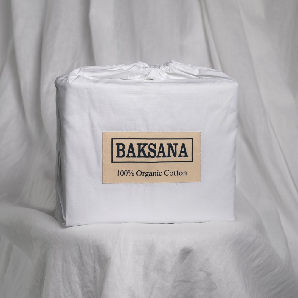 Baksana 500TC Percale Organic Cotton Sheet Set