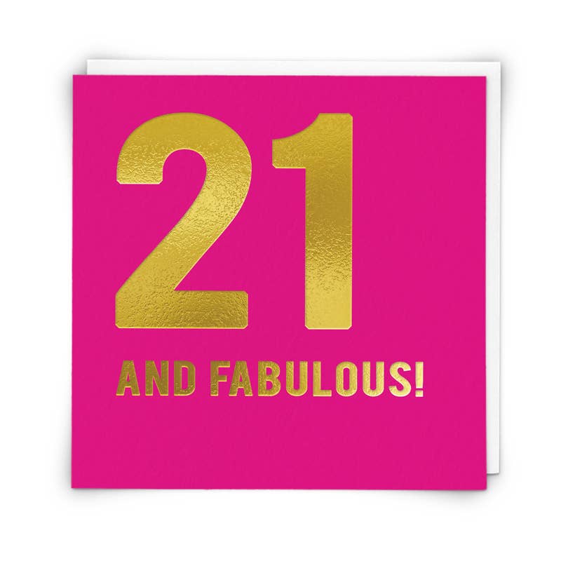 Twenty One Greetings Card