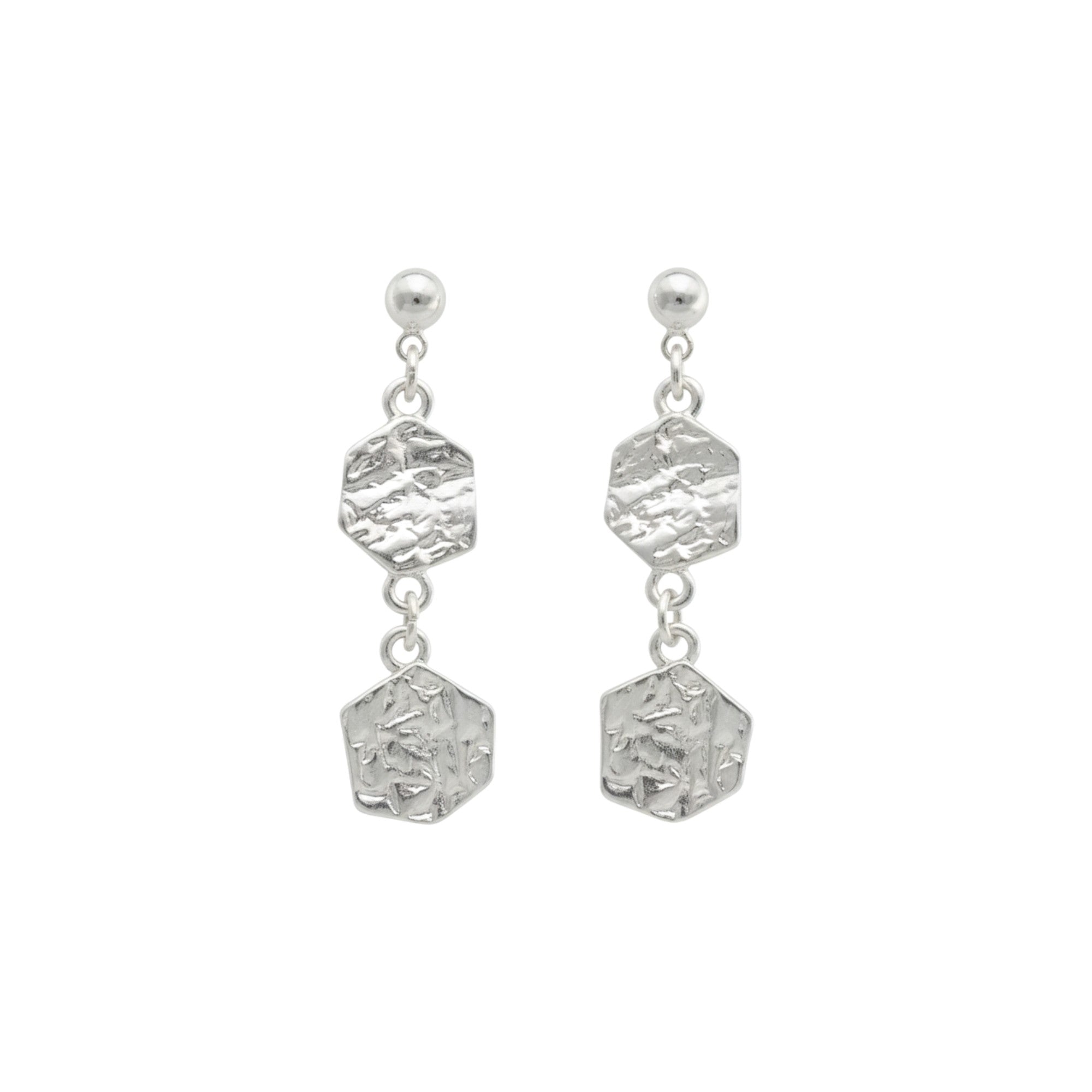 Ae357 Silver Cascade Earrings