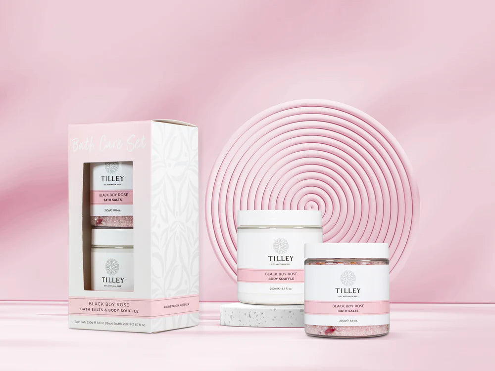 Tilley Black Boy Rose Bath Salts & Body Souffle