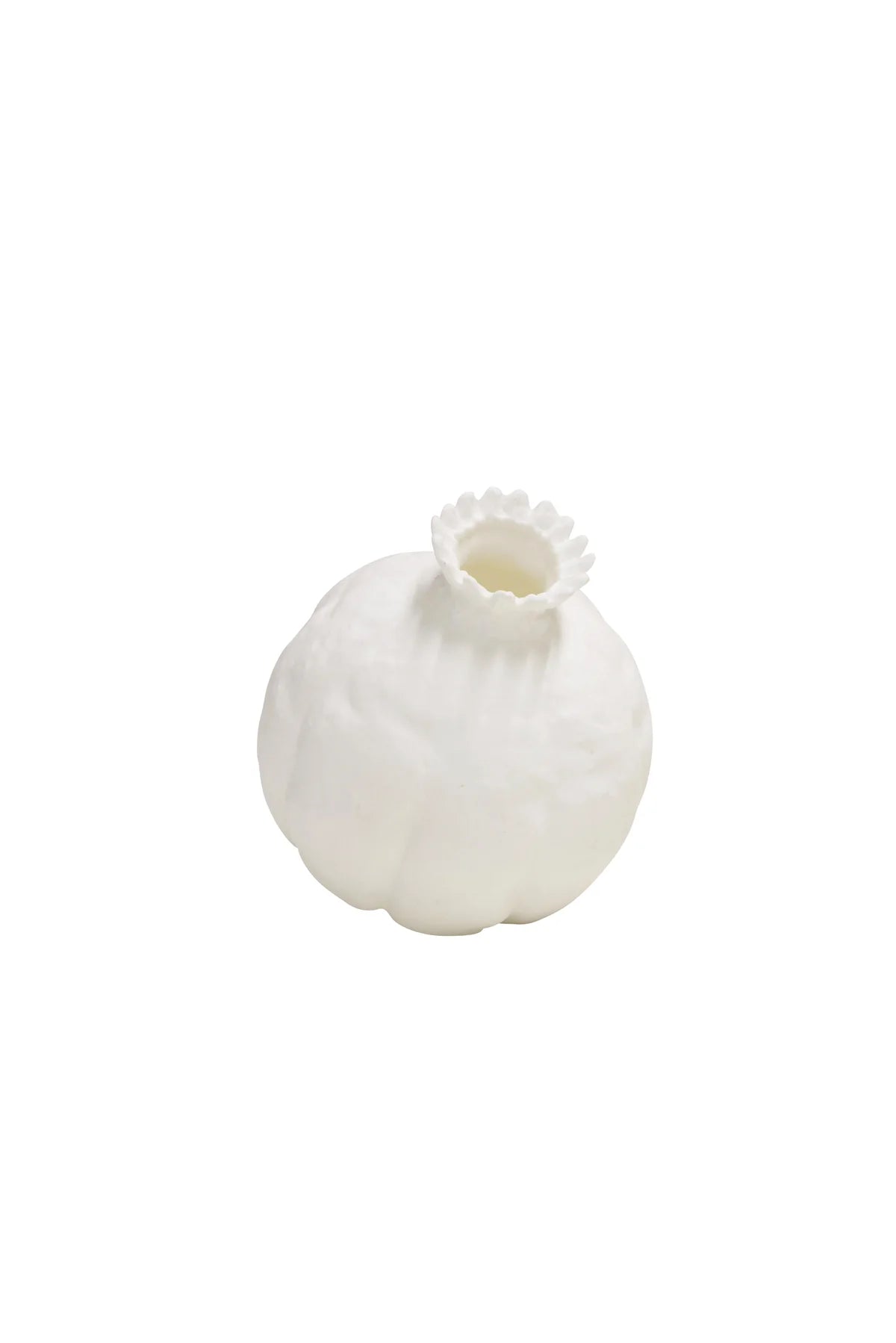 Frankly Cotton - Pomegranate Wide Vase - White Fine Bone China