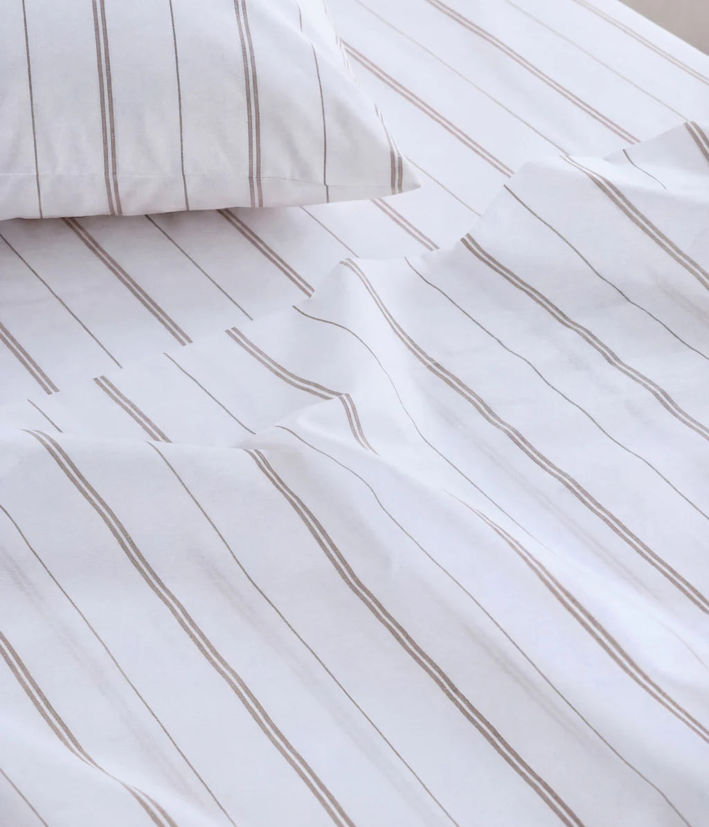 MM Linen Cape Percale Sheet Set - Taupe