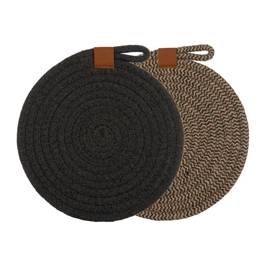 Nash Black Trivets set of 2