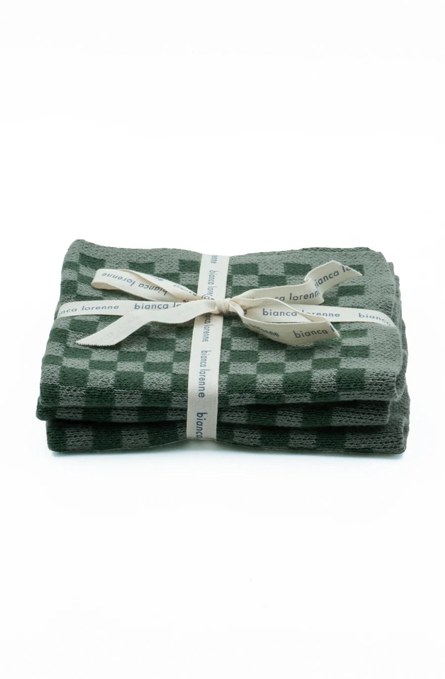 Bianca Lorenne Chekka Sage Washcloths - Set of Three