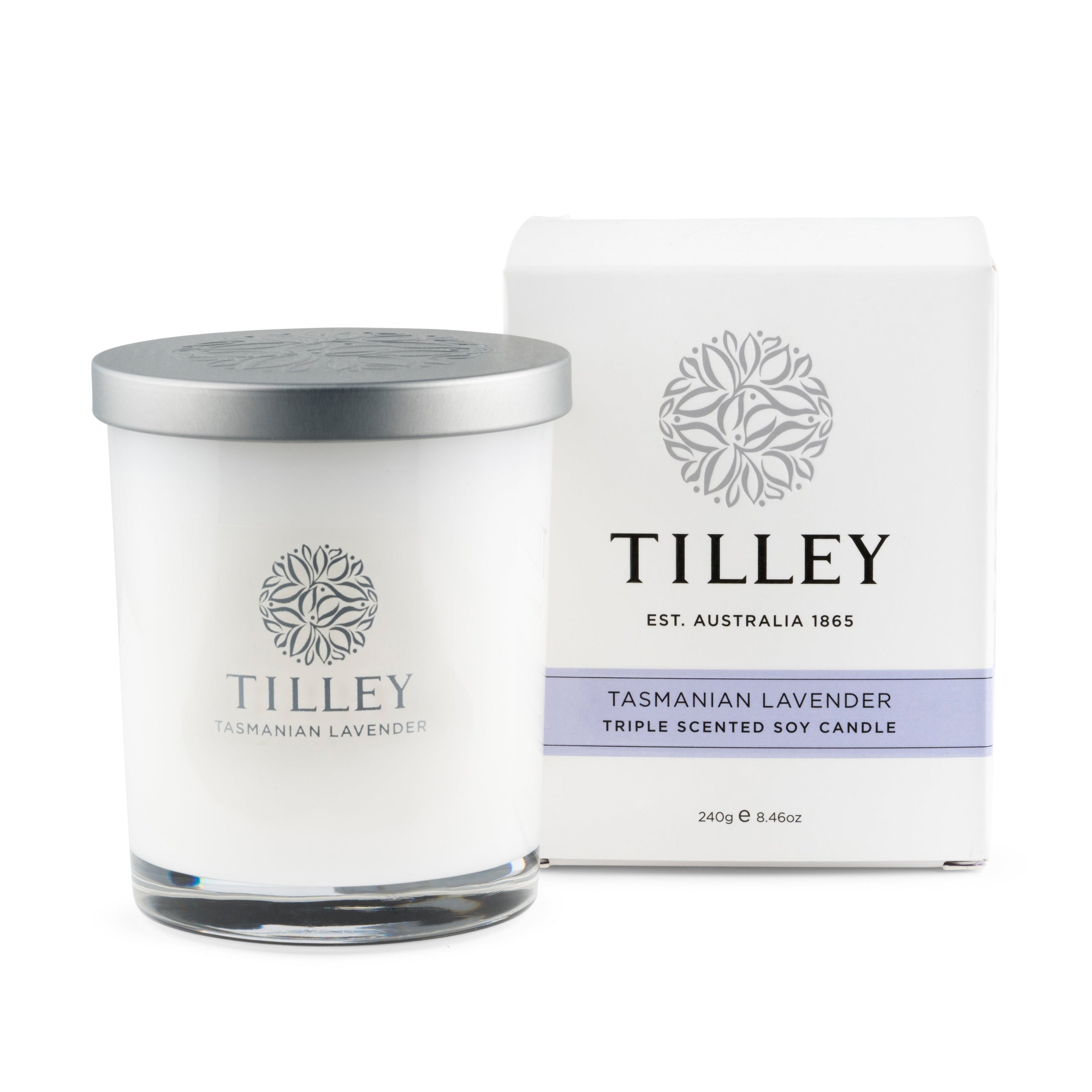 Tilley Candle Tasmanian Lavender - Soy 240g / 45 Hour