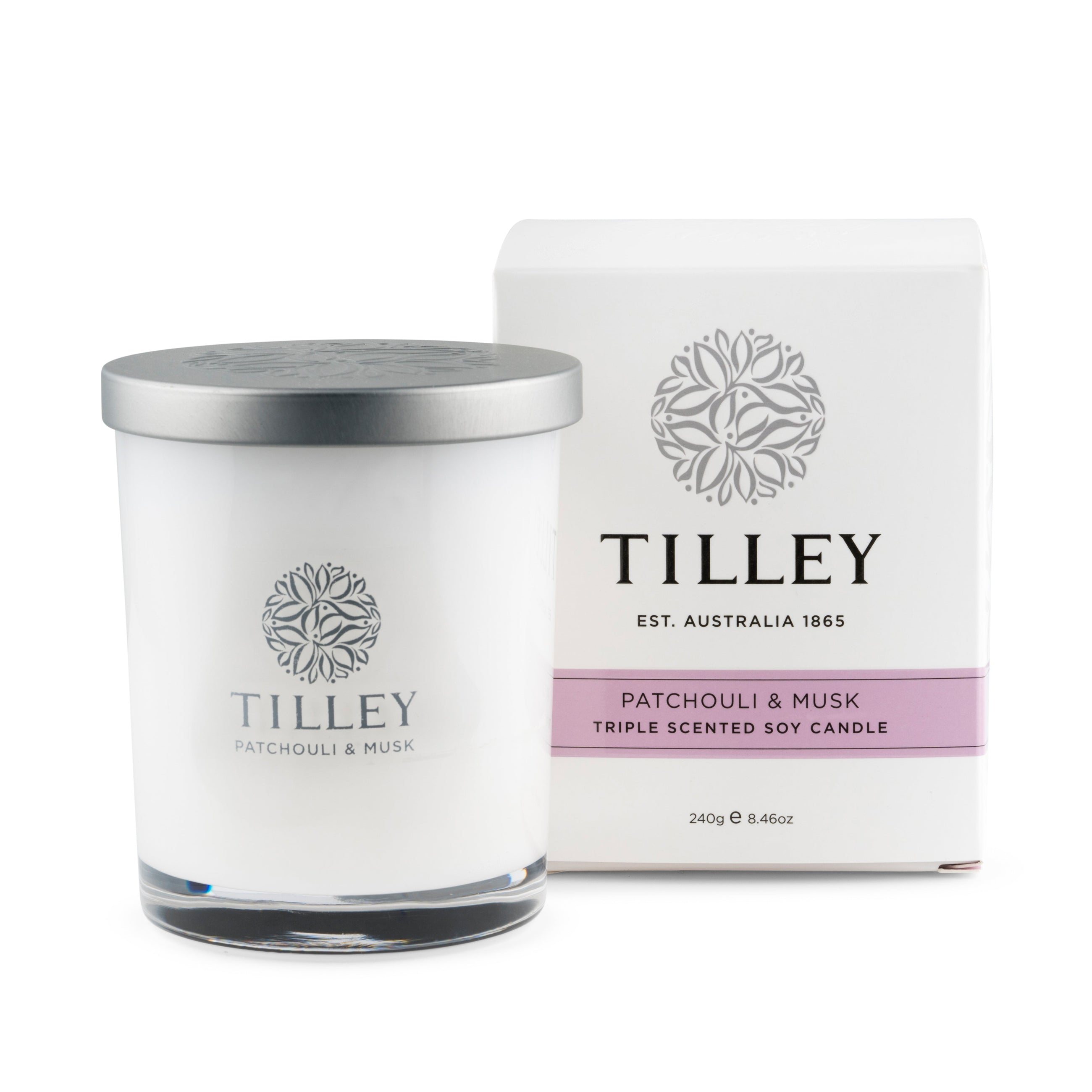 Tilley Soy Candle 240g - Patchouli & Musk
