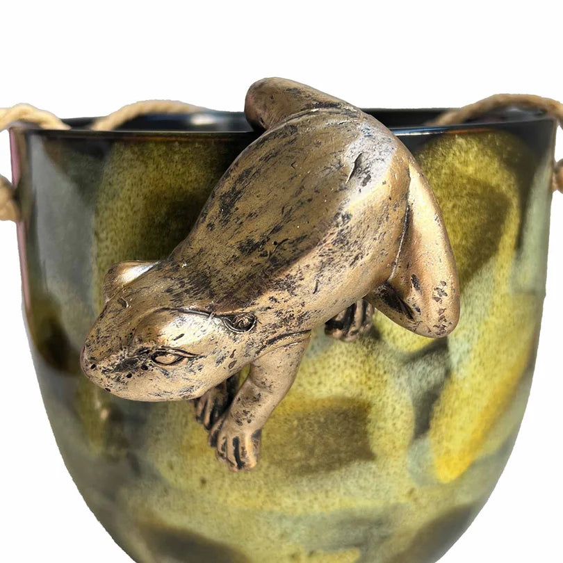 Rabbit Hanging - Rim - Gold Hanging Frog