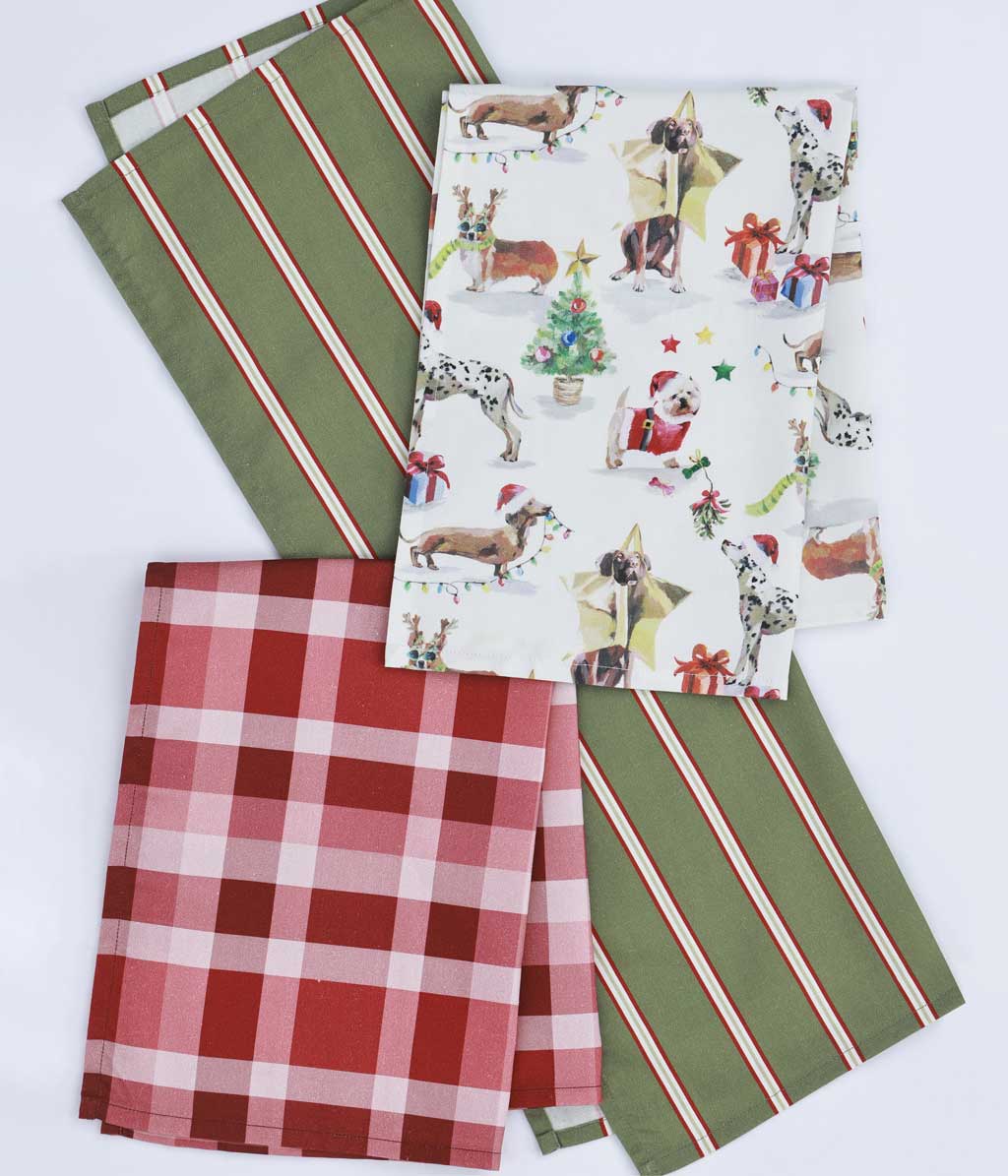 Feliz Navidog Tea Towel Set