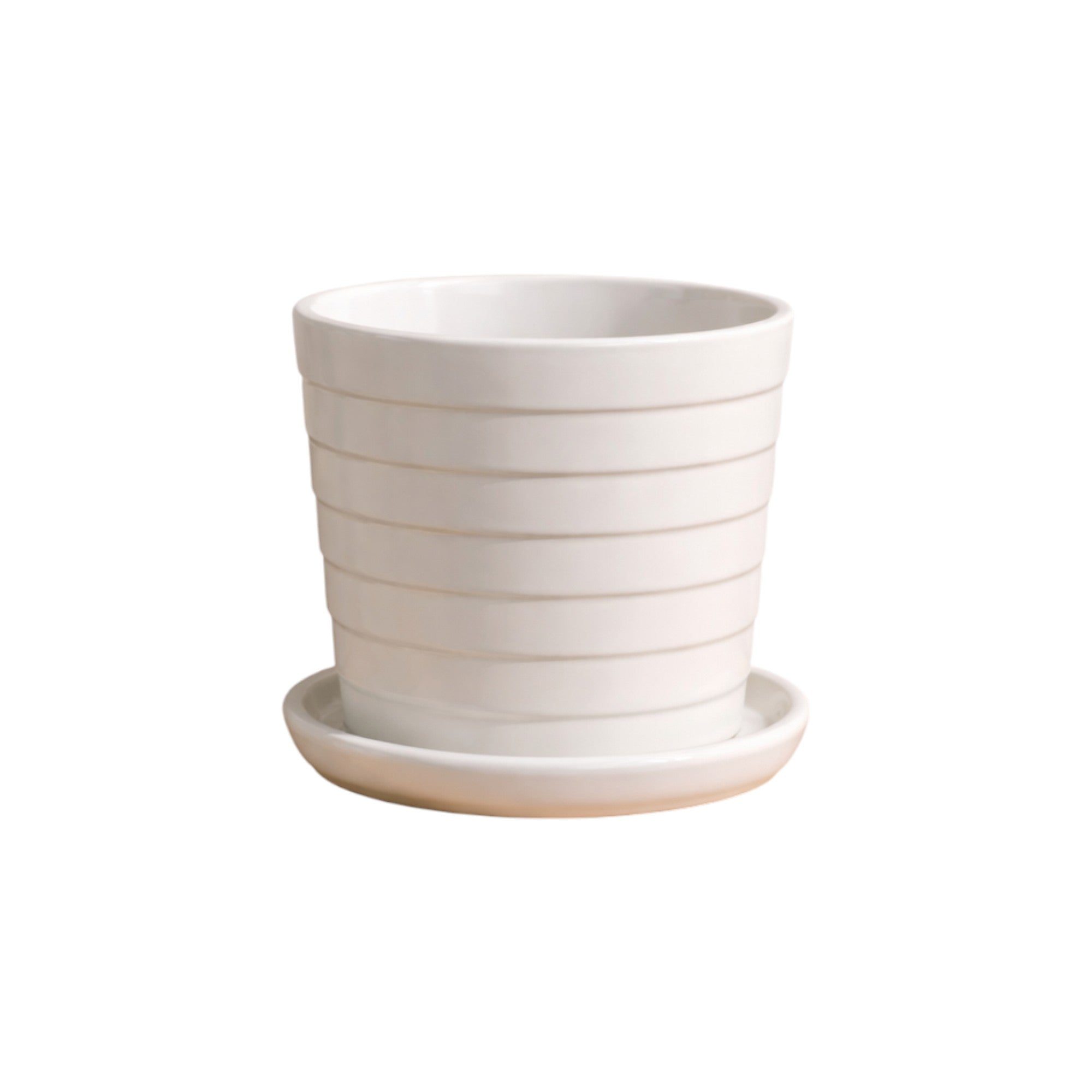 Frankly Cotton Stacked Ceramic Plant Pot