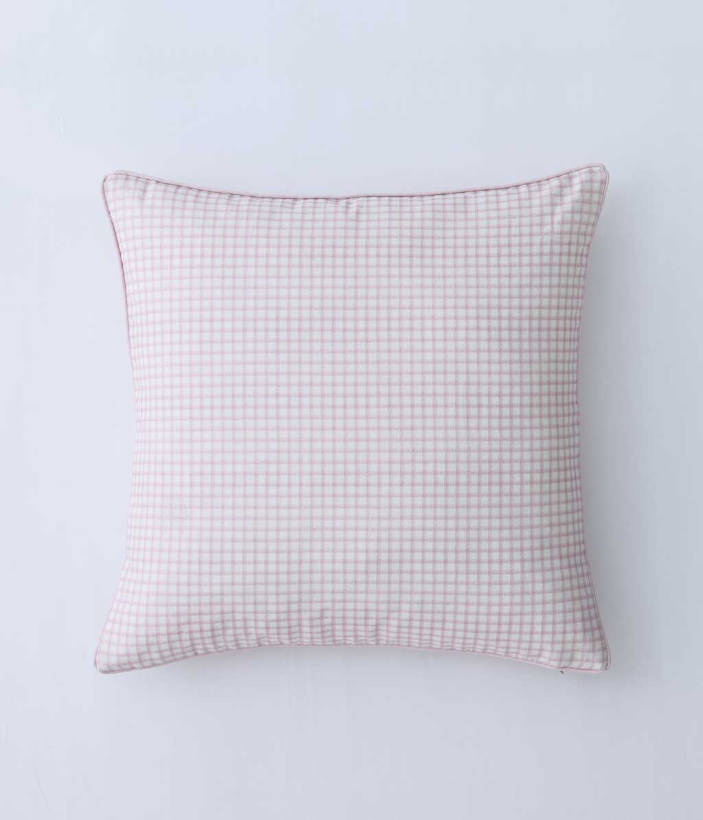 Gingham Cushion Cover Pink