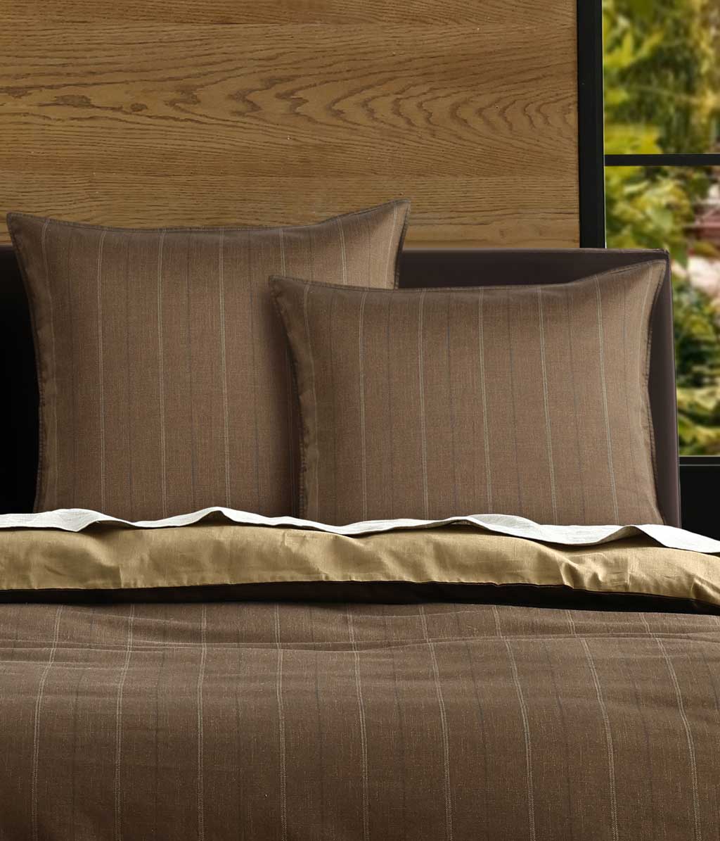 MM Linen Hedge Sateen Cotton Duvet Set - Chestnut