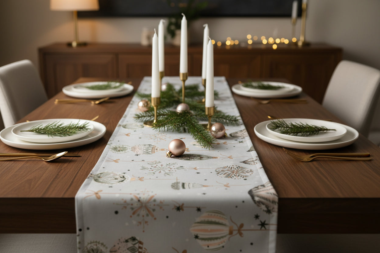MM Linen Yuletide Table Runner - 40cm x 200cm