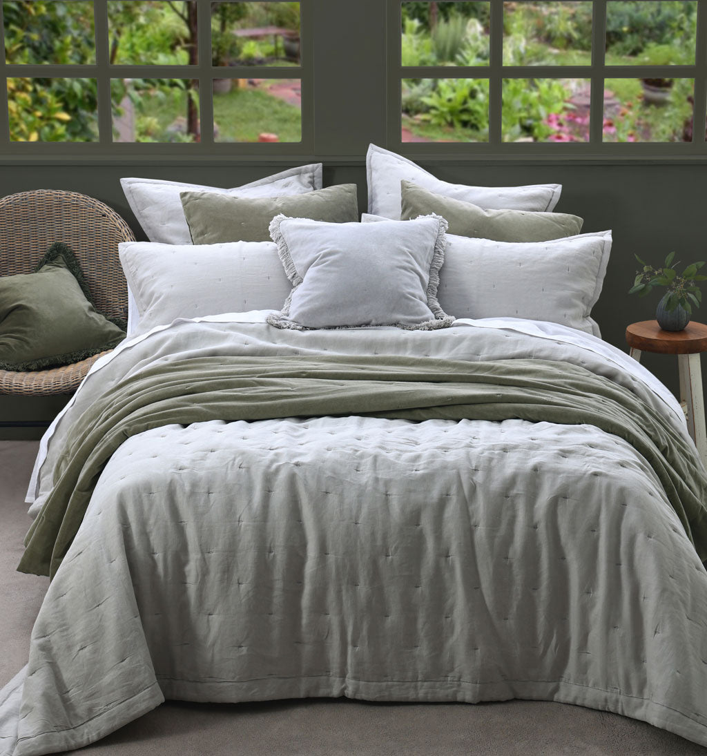 MM Linen Laundered Linen Bedspread Set Range