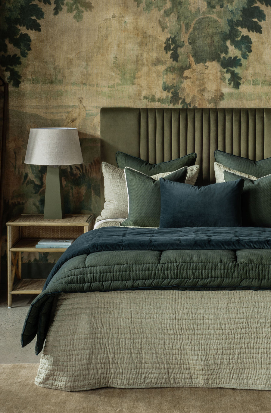 Riga Prussian Blue Comforter