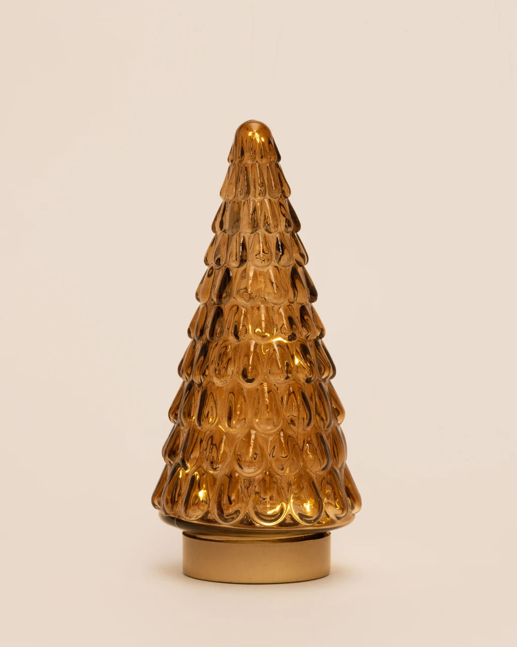 Umber Glass Tree with Gold Base
