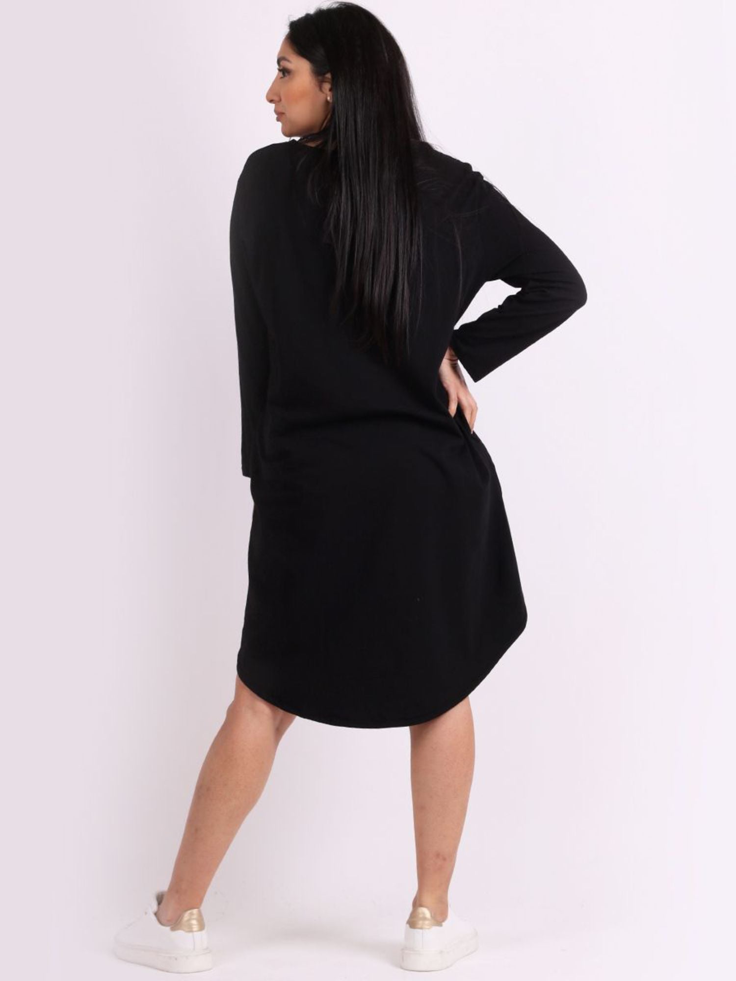 Beau Poppy Curve Hem Dress Black