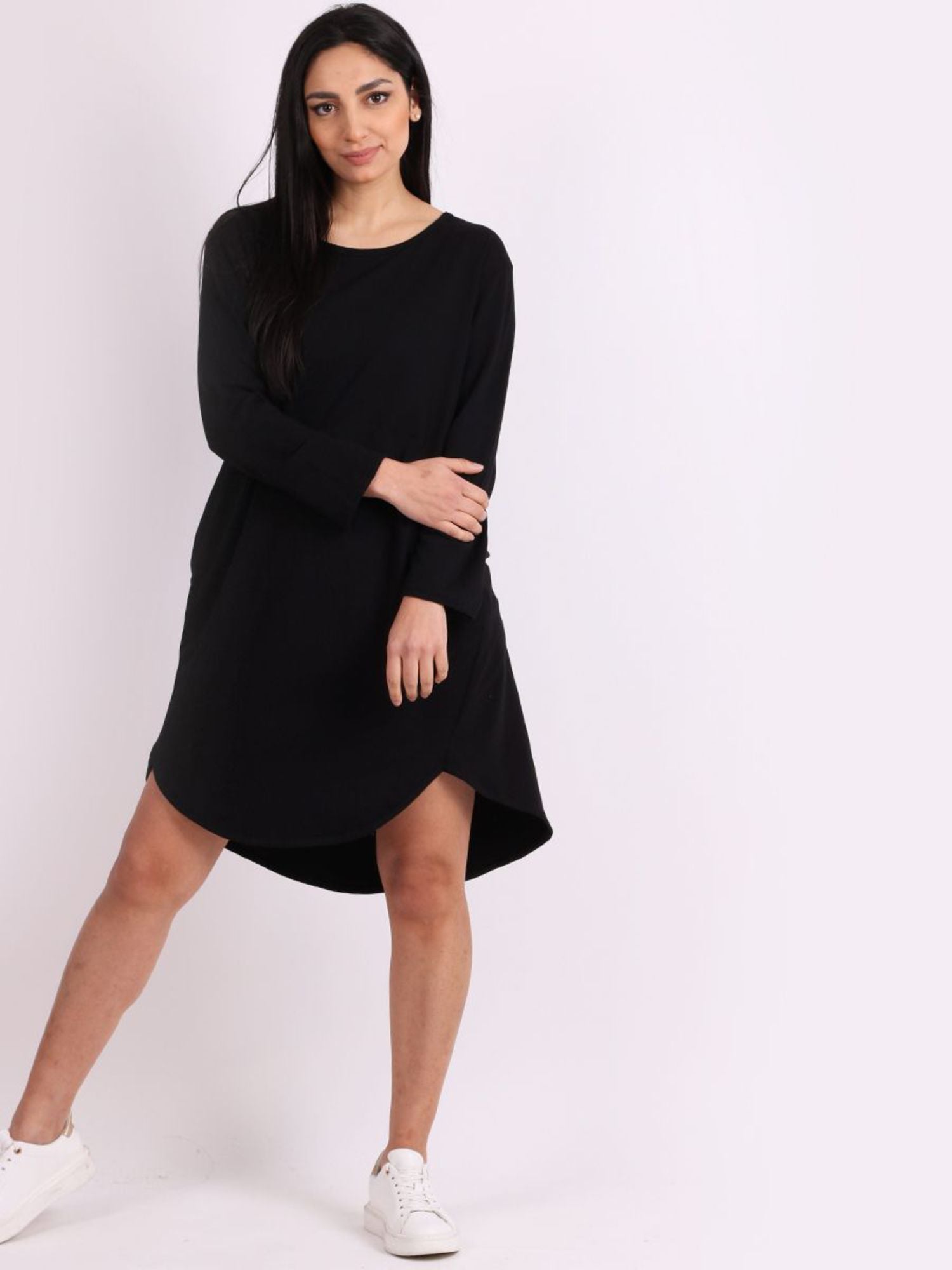 Beau Poppy Curve Hem Dress Black