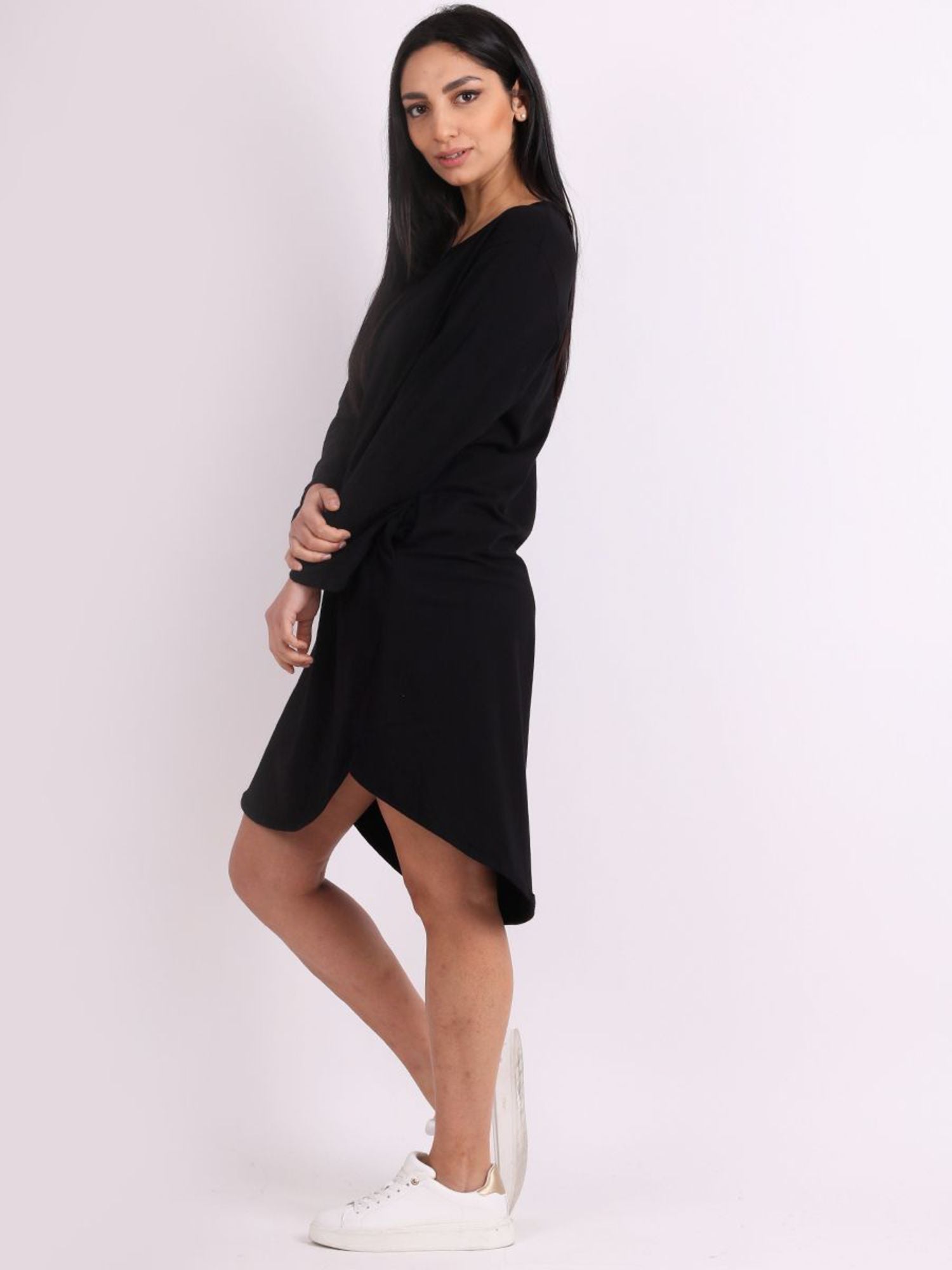 Beau Poppy Curve Hem Dress Black