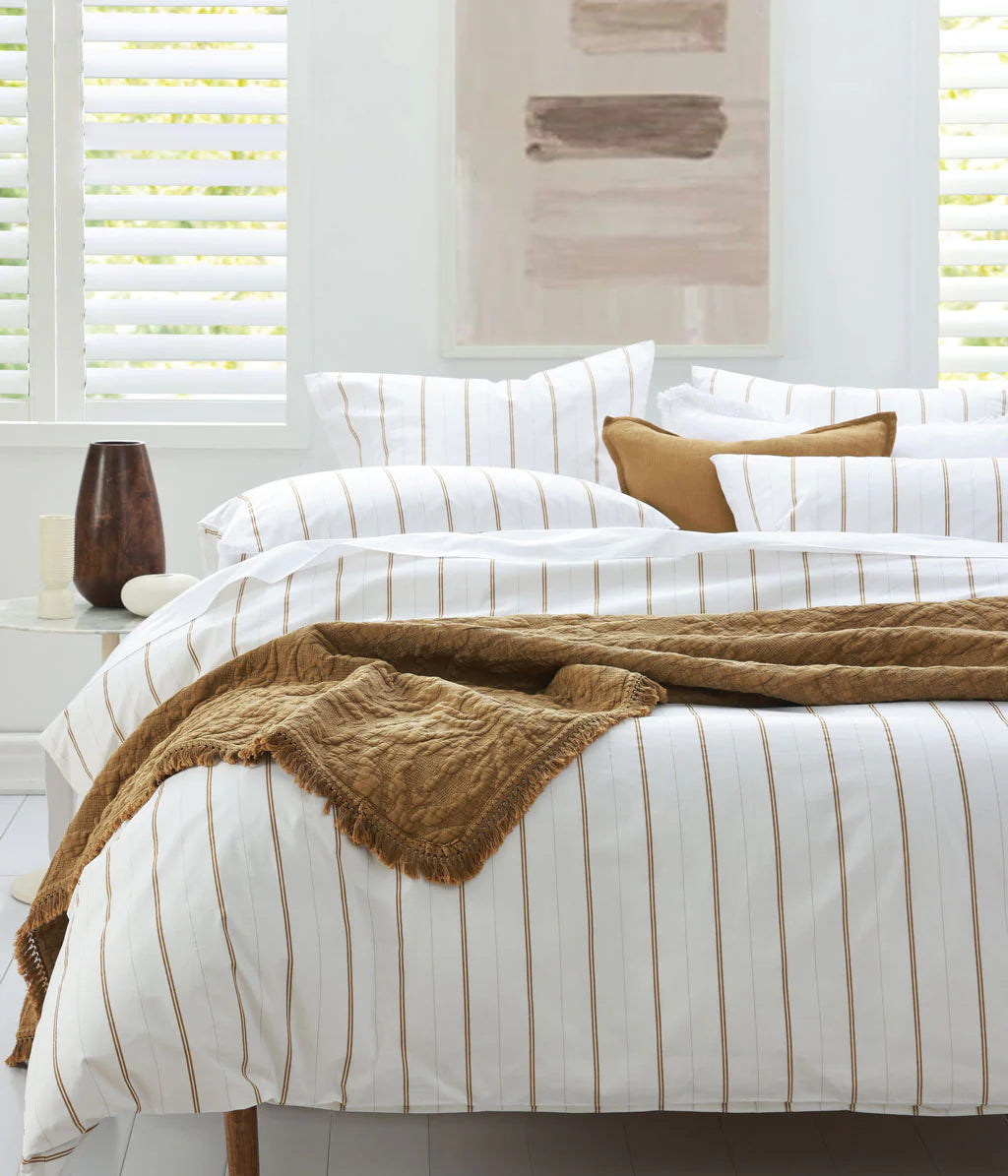 MM Linen Cape Duvet Set - Ochre