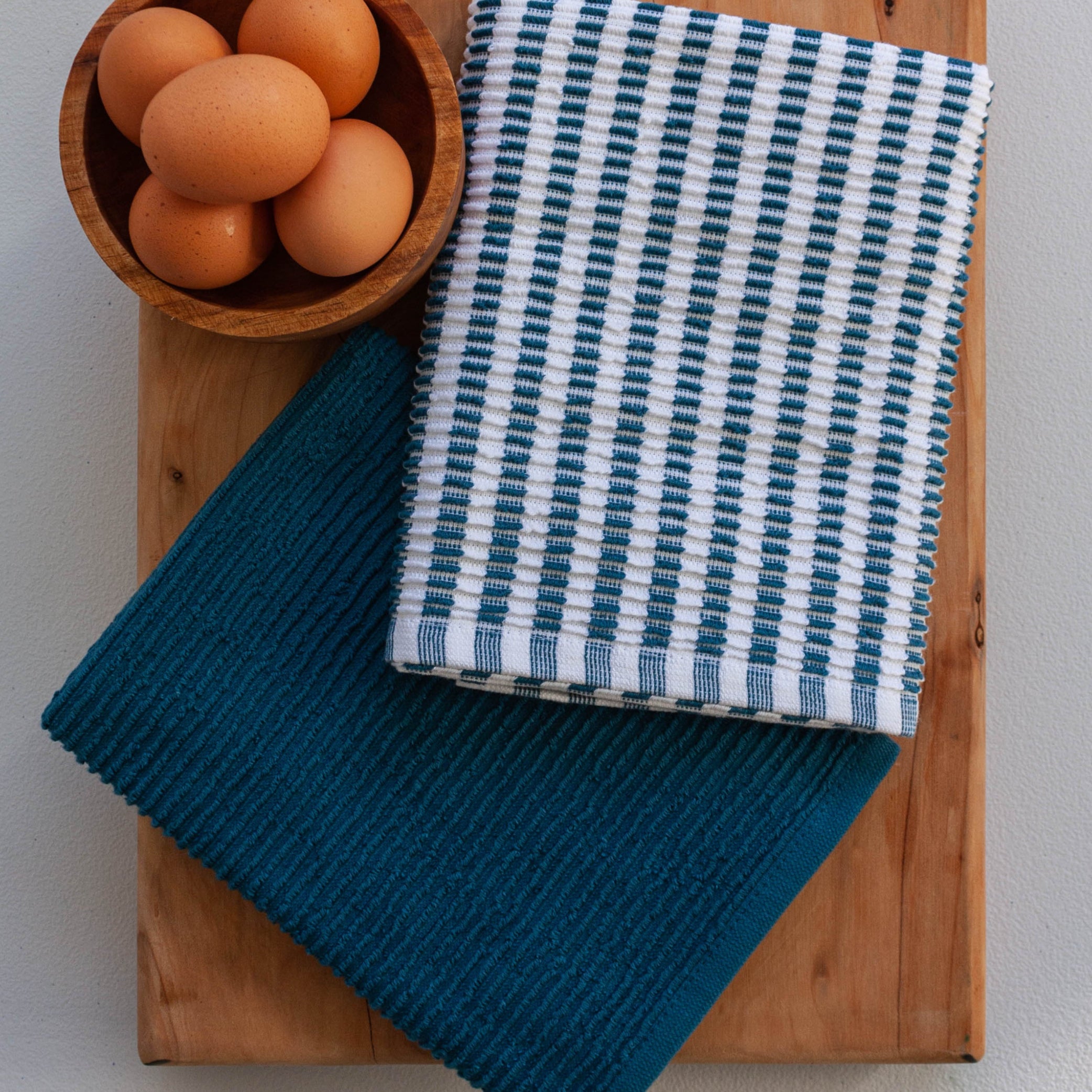 Baksana Ribbed Tea Towel - Midnight
