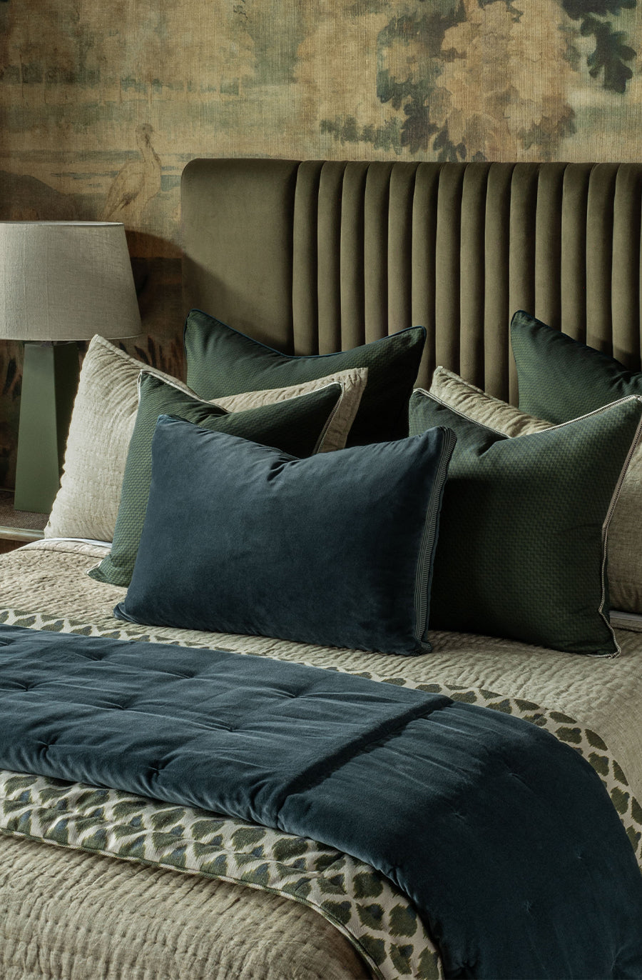 Riga Prussian Blue Comforter