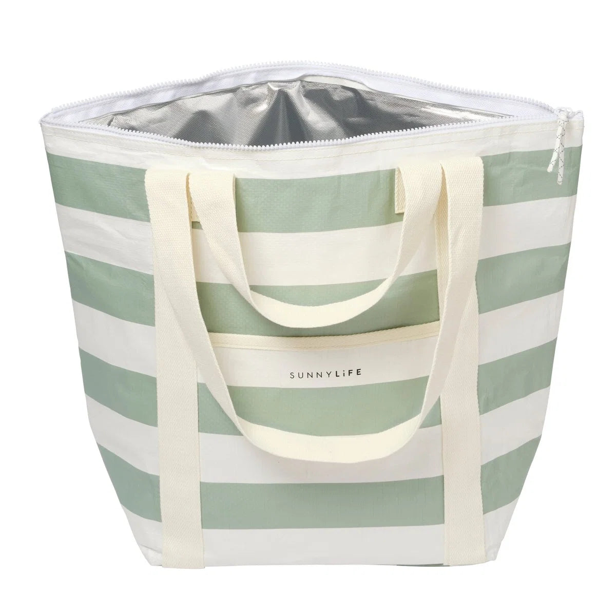 Sunnylife Light Cooler Tote - La Palma Sage Stripe
