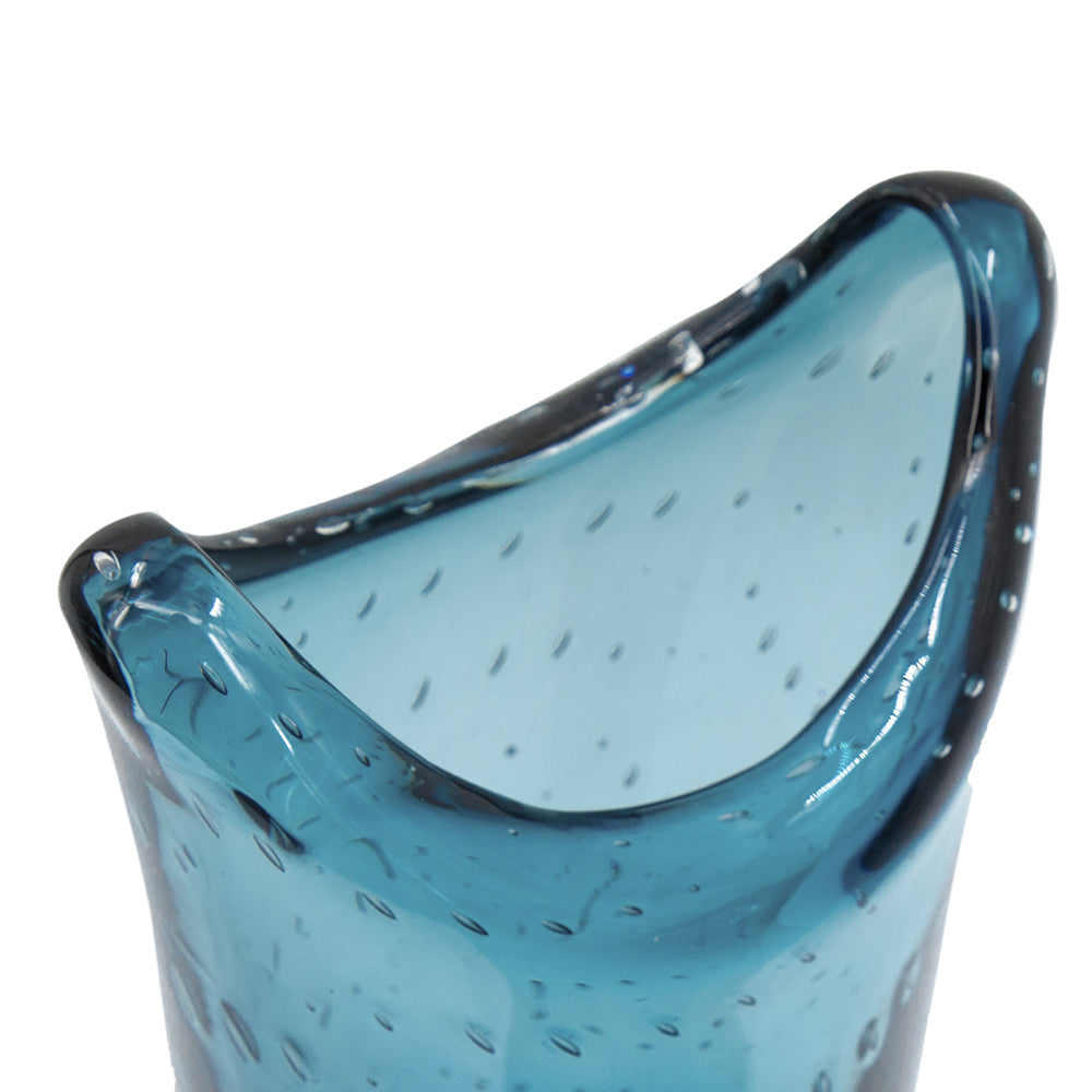 BLUE GLASS VASE