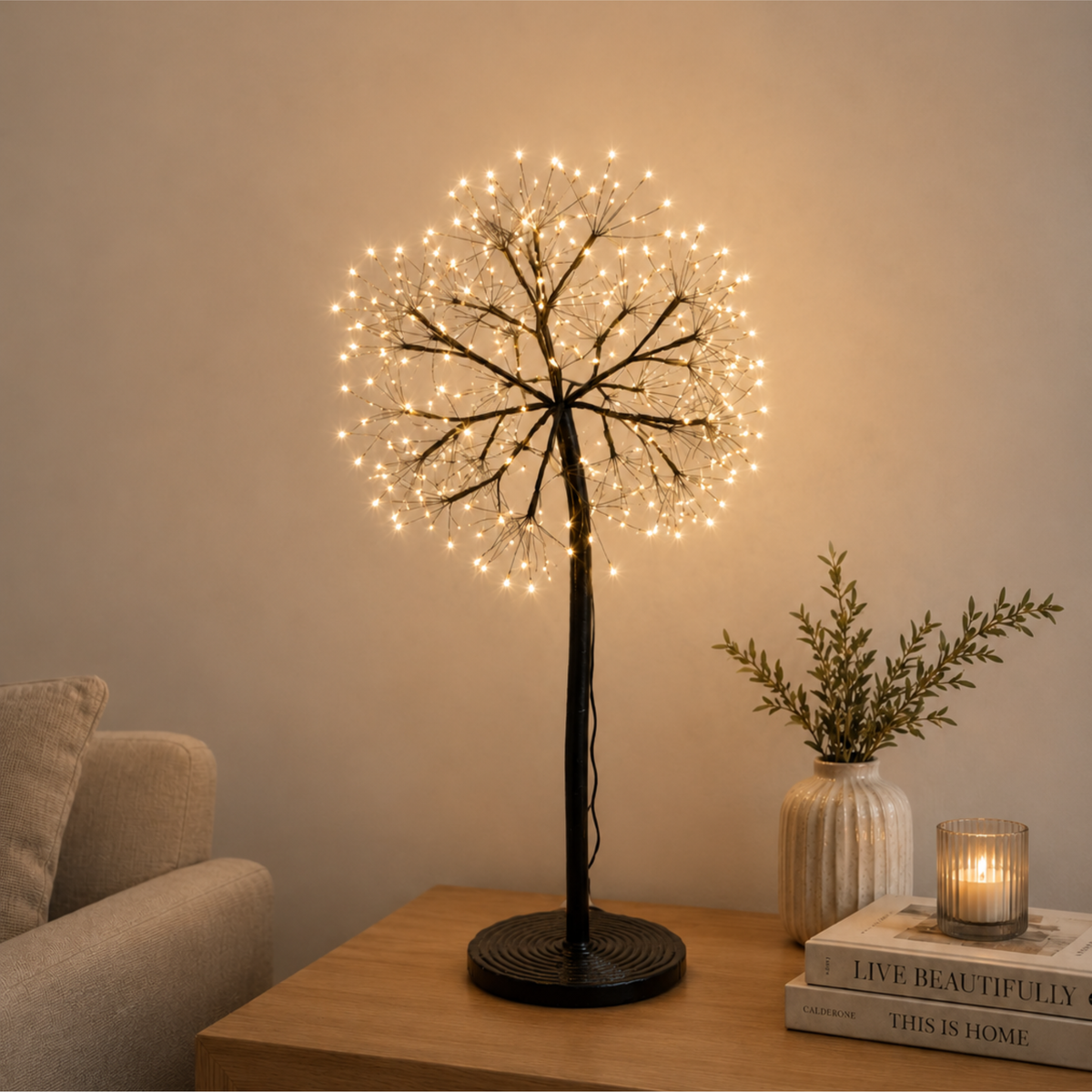 Black 70cm Dandelion Tree