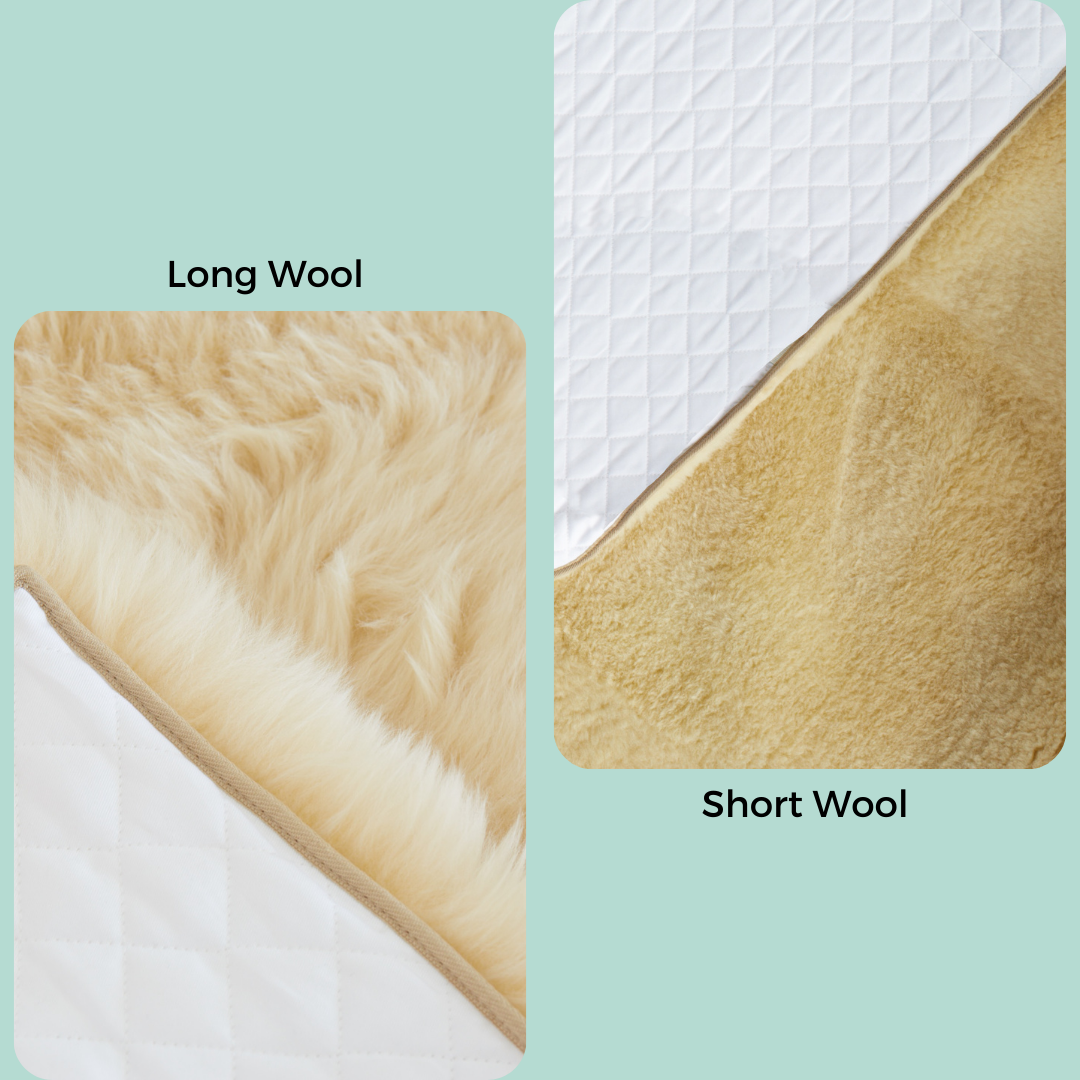 Sheepskin Cot Underlay - 2 Options of Wool Length - Long or Short
