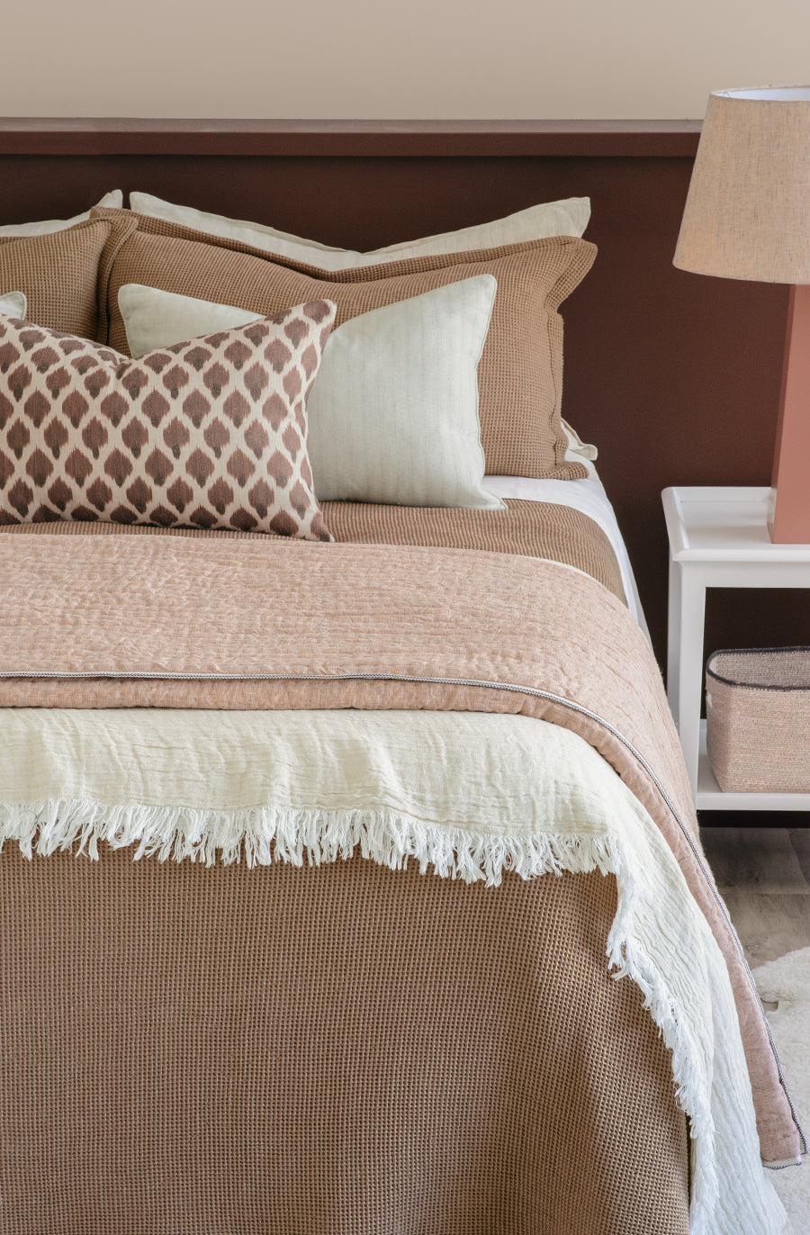 Sottobosco Pink Clay Bedspread