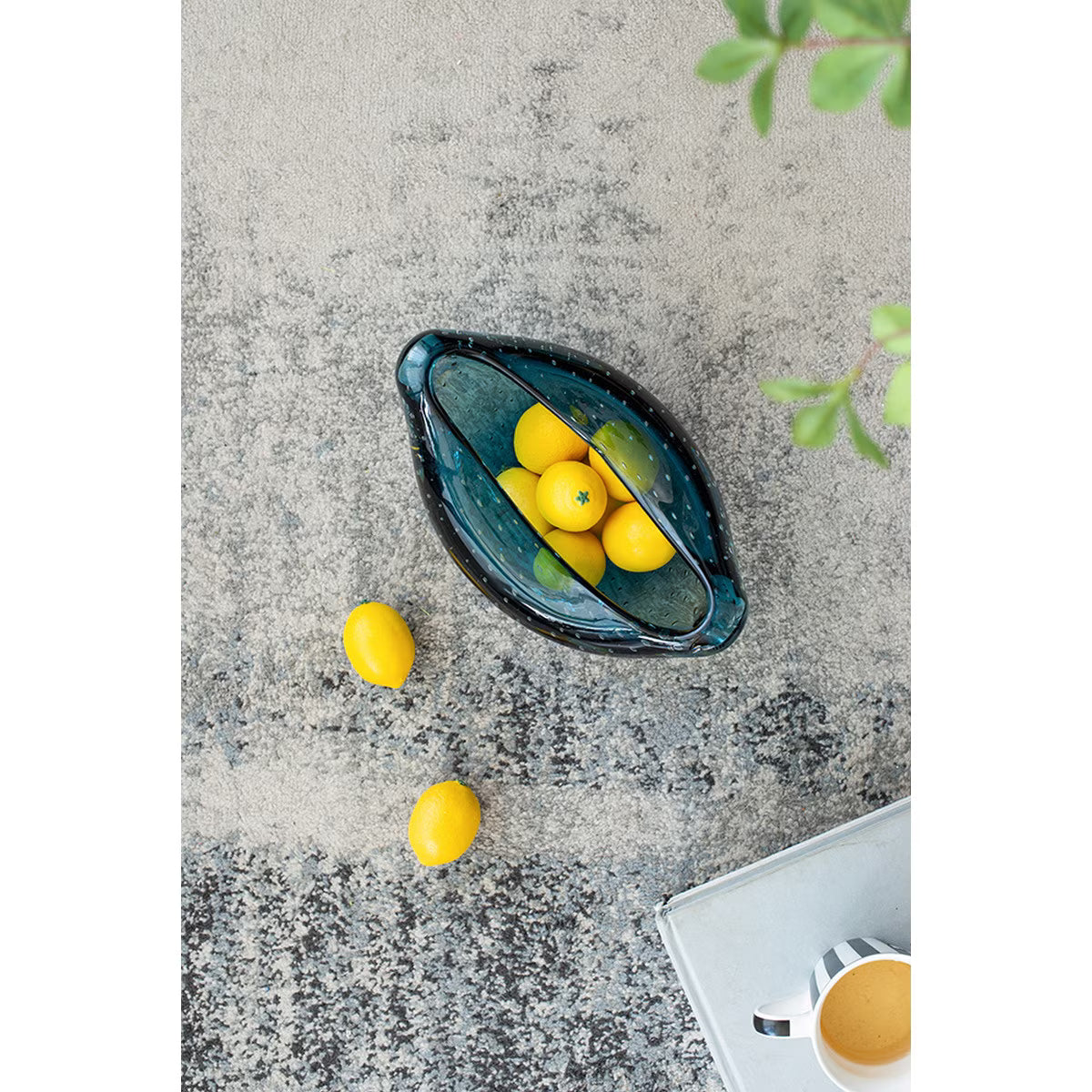 Belling Blue Glass Bubble Bowl - 29cm