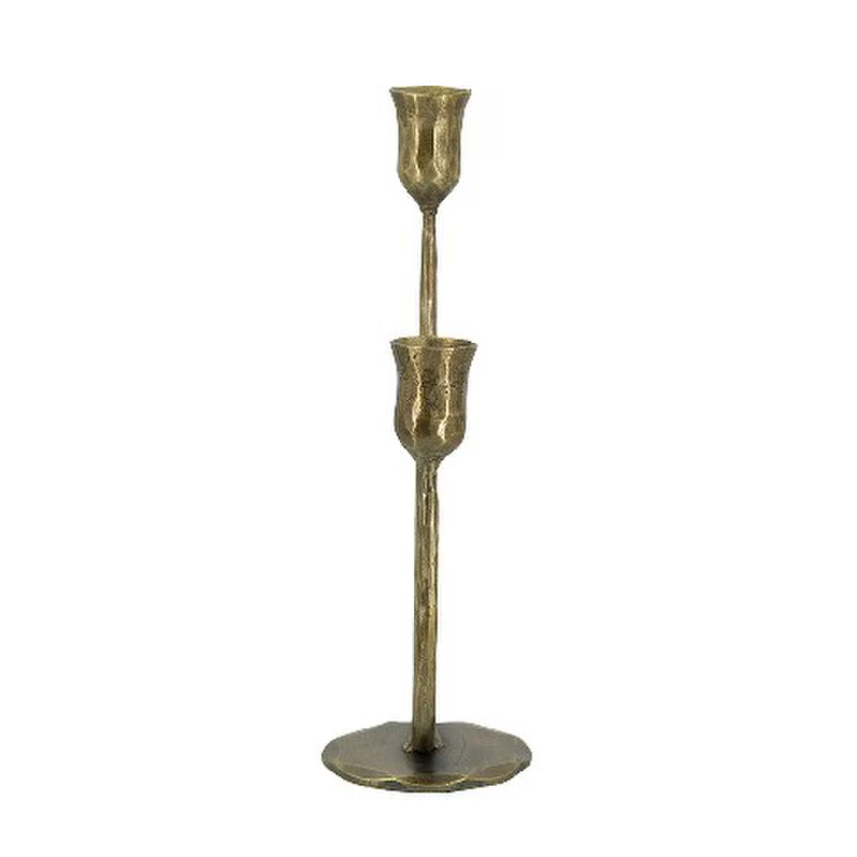 Rembrandt Rustic Brass Candle Holder - 29cm