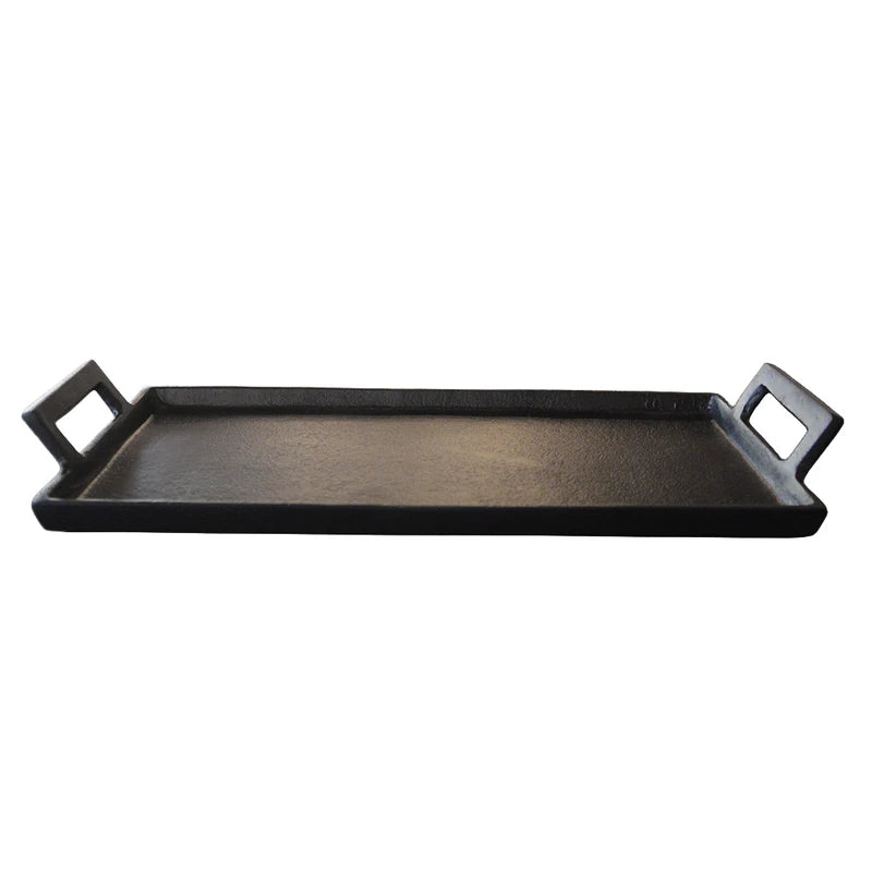 Thali Rectangular Iron Cast Platter Black - 44.5 L x 20.8 W x 5.2 H
