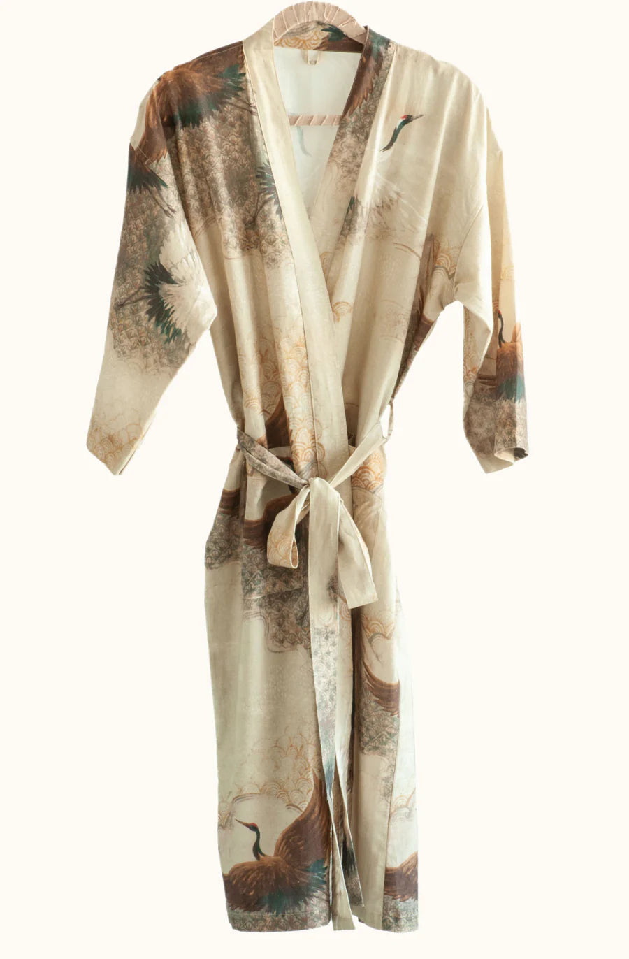 Bianca Lorenne Tsuru Natural Housecoat - Soft Cotton Linen Blend
