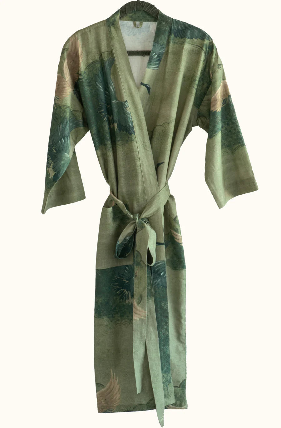 Bianca Lorenne Tsuru Spruce Housecoat - Soft Cotton Linen Blend