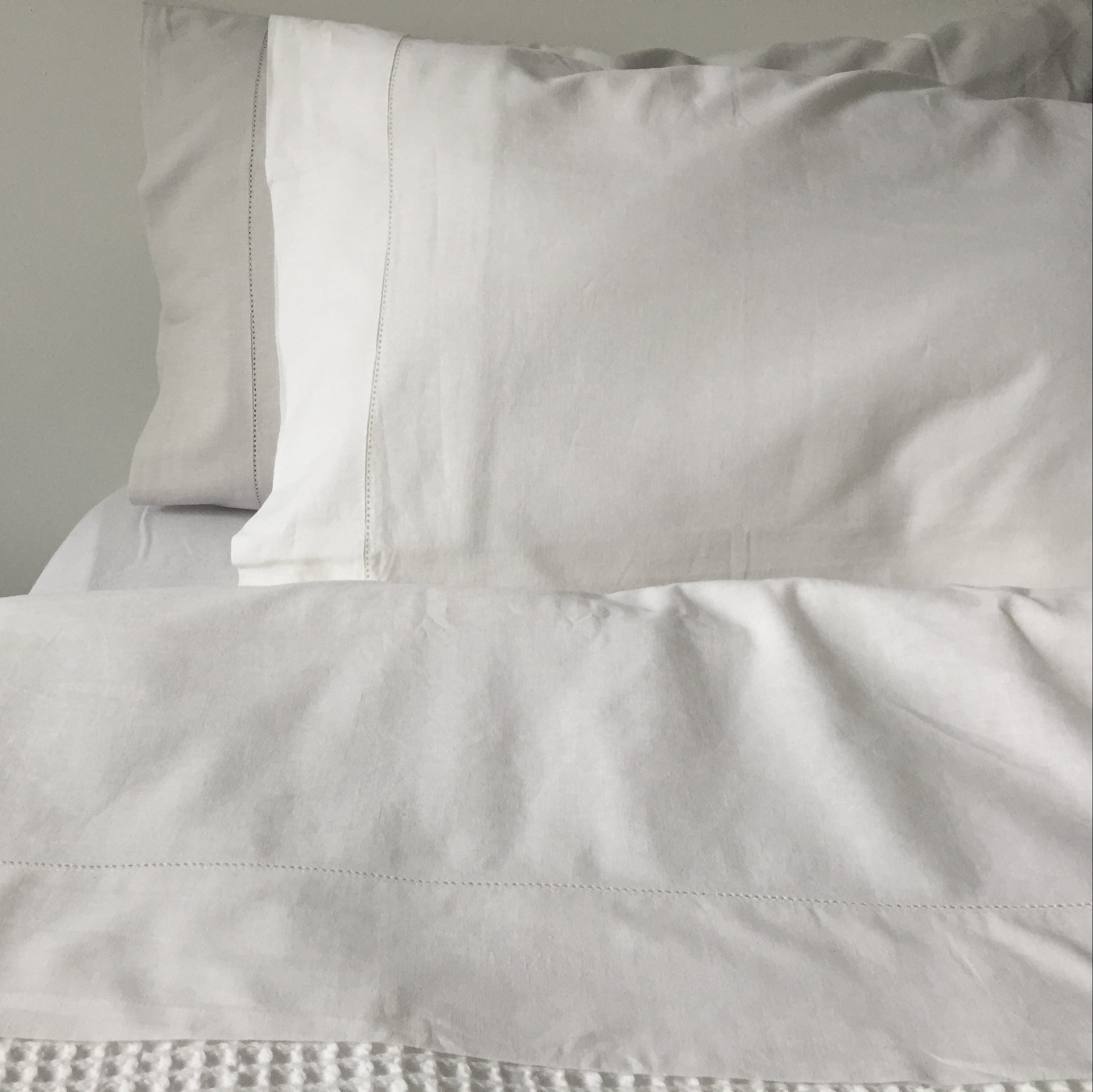 Seneca Union Hemstitch Linen Blend Pillowcases