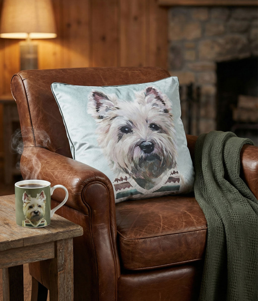Westie In A Vestie Cushion Cover