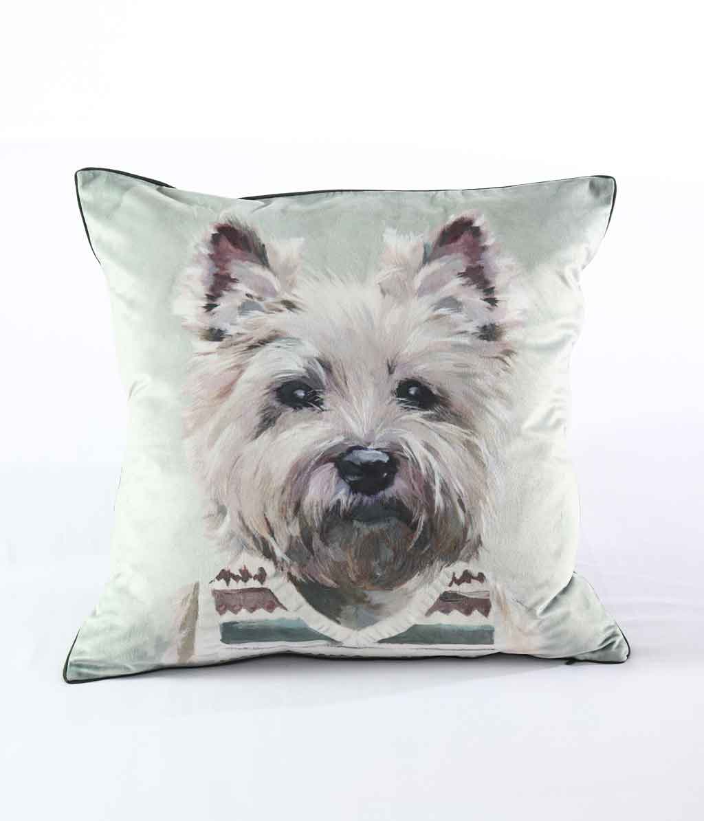 Westie In A Vestie Cushion Cover
