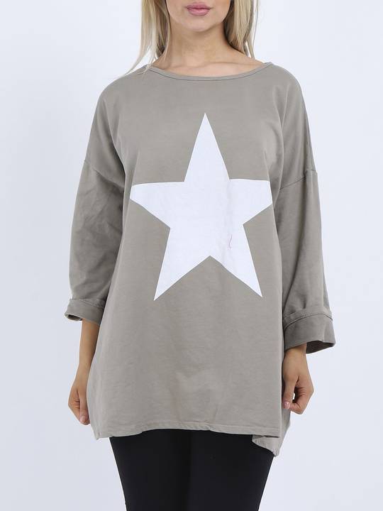 Beau Zola Star Sweater Mocha "Made in Italy"